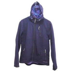 DOUBLE DIAMOND Women's (Size Large) Purple Winter Jacket Coat Hooded Raincoat